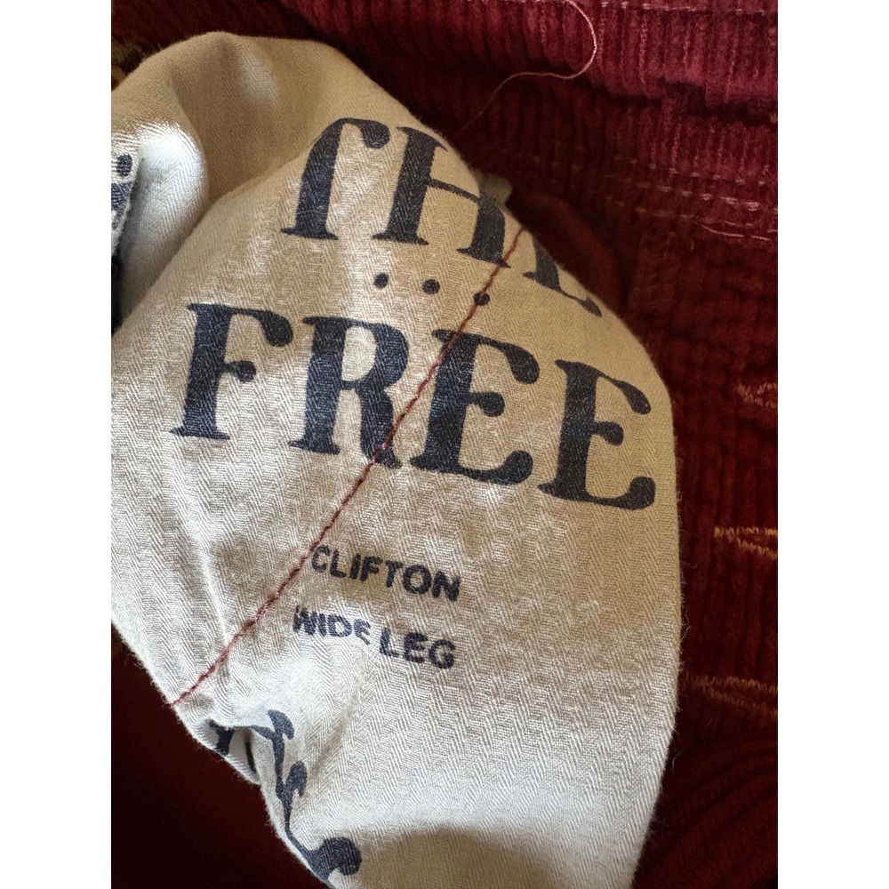 We The Free Clifton Corduroy Pant 26 Embroidered Deer Wide Leg Boho Whimsy Fall - Picture 11 of 11